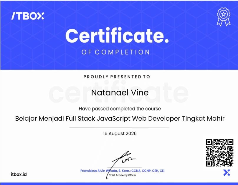 Certificate: Advanced Full Stack JavaScript Web Developer