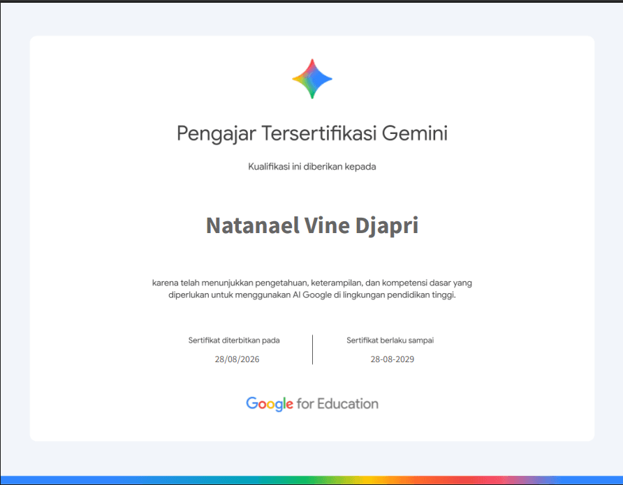 Certificate: Gemini Certified Educator