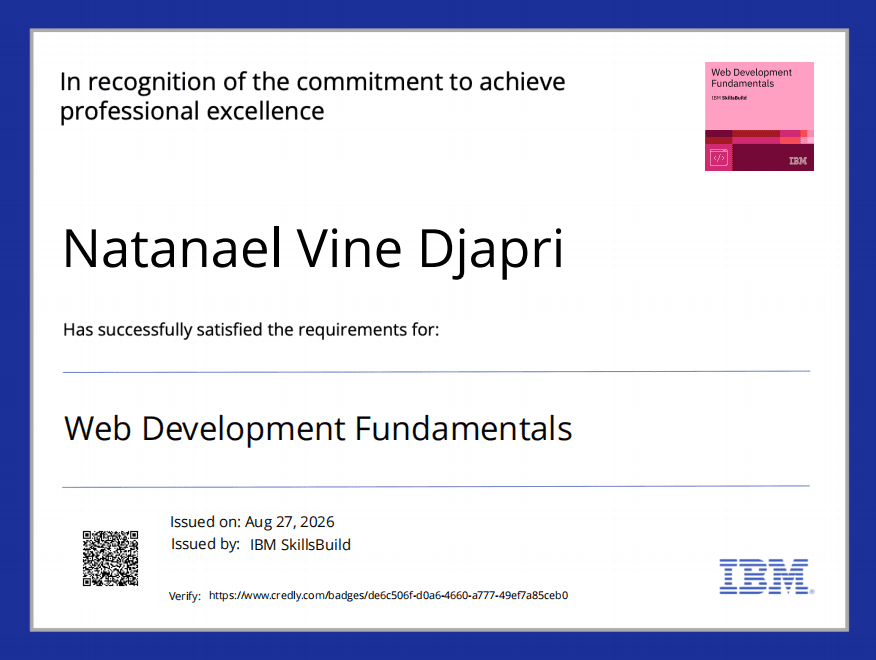 Certificate: Web Development Fundamentals